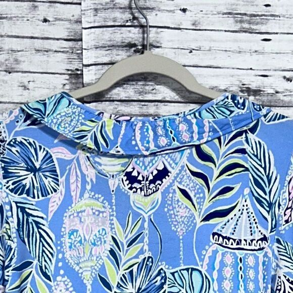 Lilly Pulitzer Jessalynne Romper Lapis Lantern - Picture 6 of 10